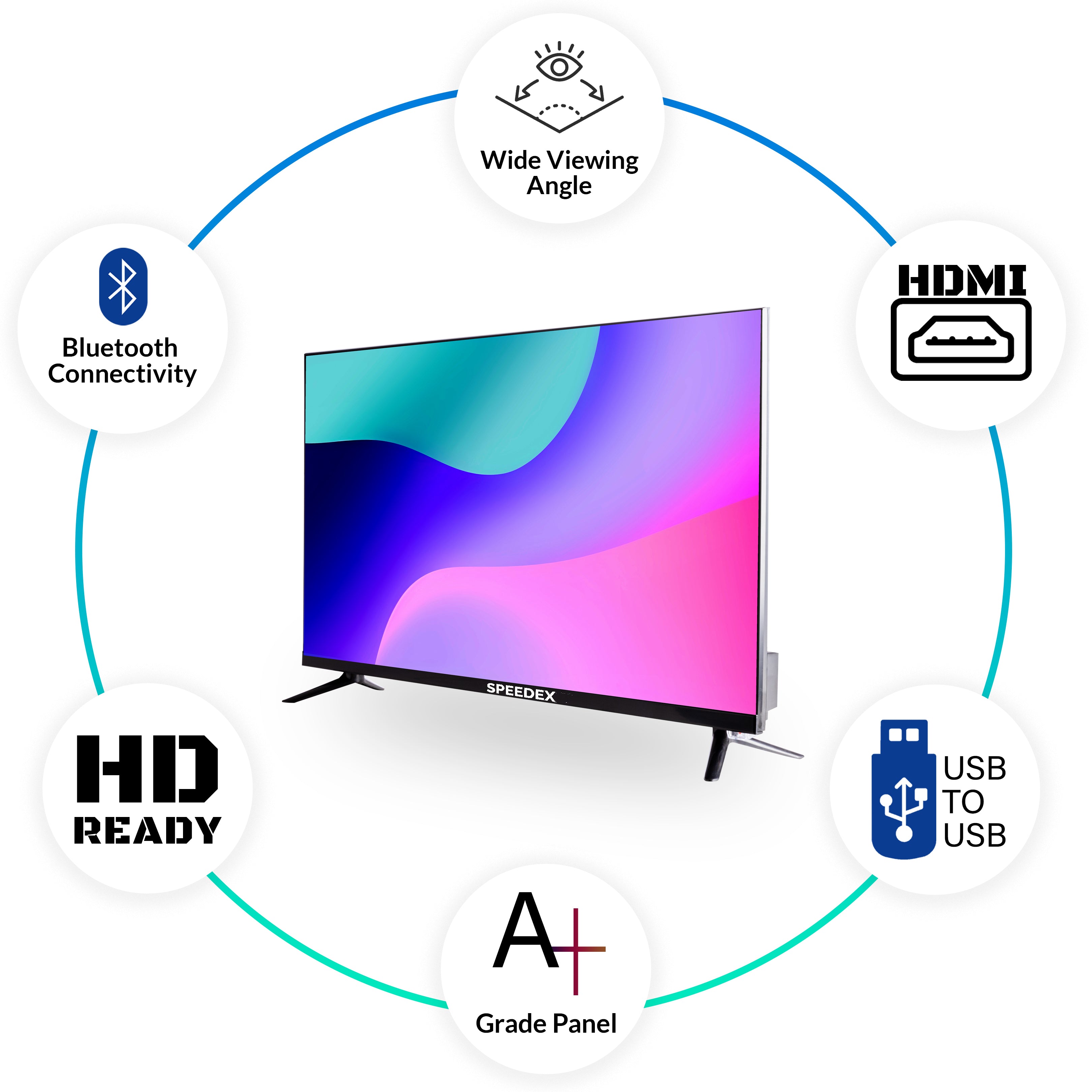 Speedex 80 cm (32 inch) LED TV - HD Ready with Ultra Slim Frame and A Plus Grade Panel