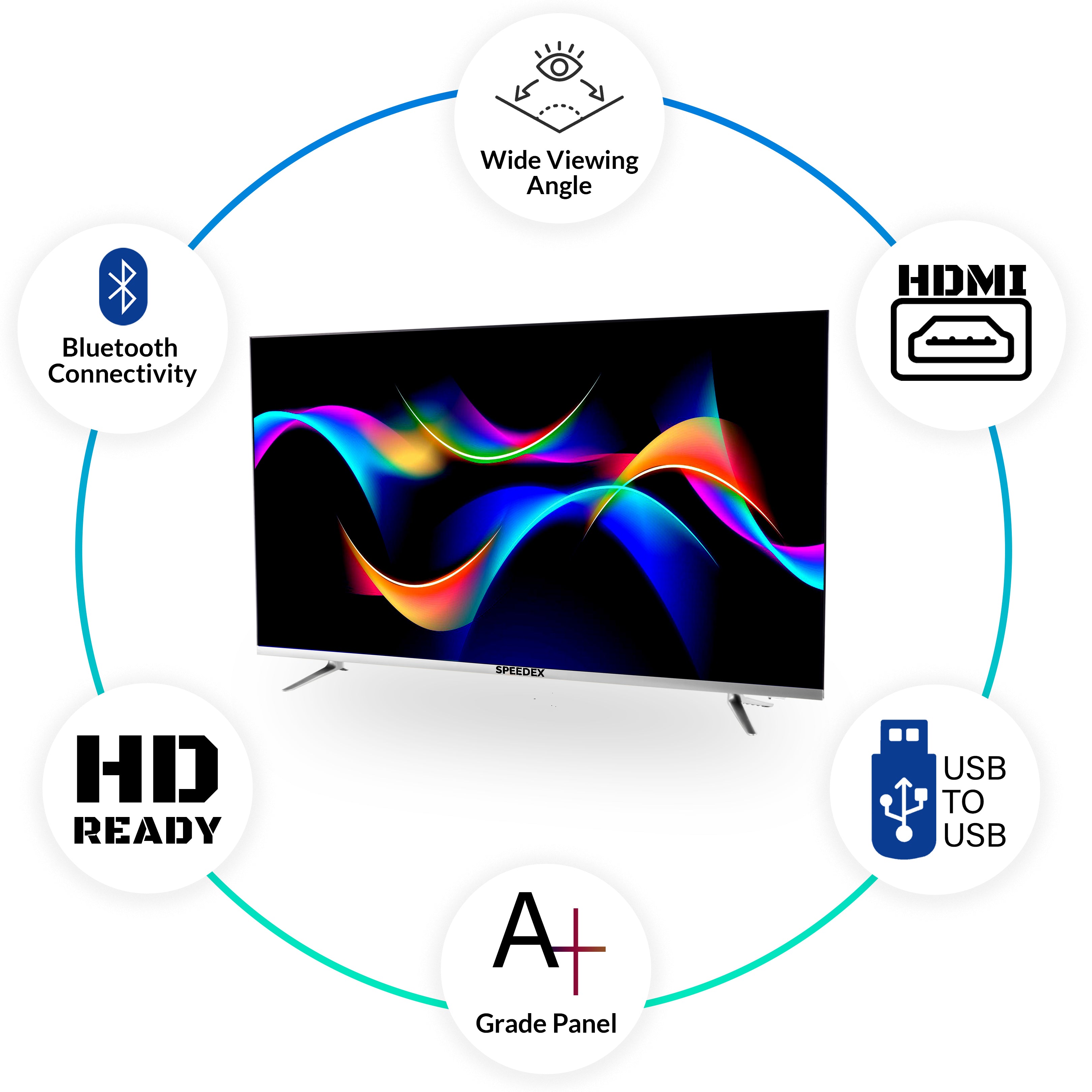 Speedex Silver 108 cm (43 inch) Smart Andriod LED TV  - Full HD with Voice Remote